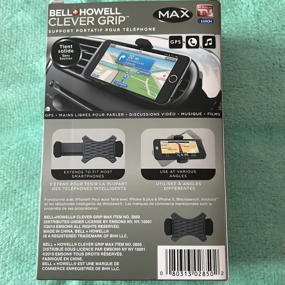 Bell+Howell Clever Grip Phone Mount New